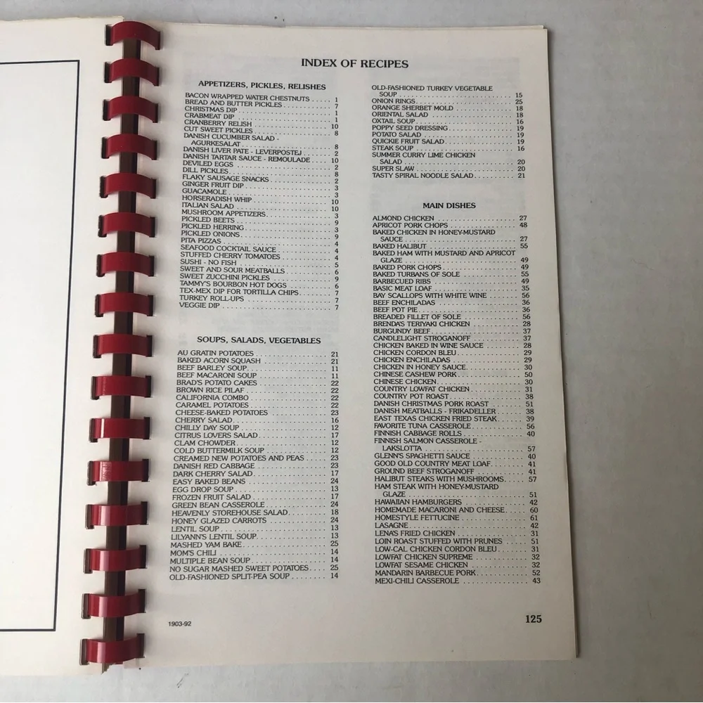 Treasures of Hospitality From Simple To Elegant Cookbook Lena Hendricks 1992 Vtg